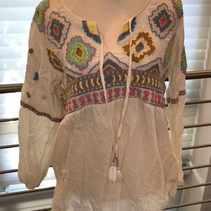 Sundance top with embroidery